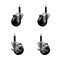 Service Caster 3'' SS Hard Rubber Wheel Swivel 3/4'' Expand Stem Caster Set 2 Brakes, 4PK SCC-SSEX20S314-HRS-2-TLB-2-34 - alternate 1